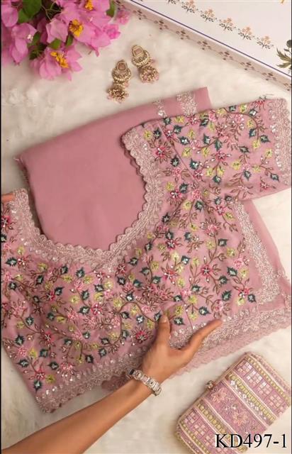 New Wear Tibby Silk With Thread & Sequience Work Saree