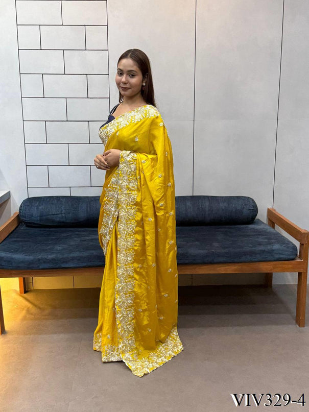 Rich Soft Coding Dori Embroidery Work Saree