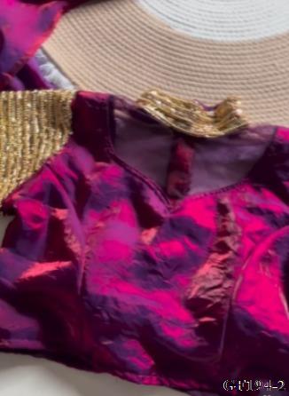 Pure Chiffon Frendy Silk With Plain Work Saree