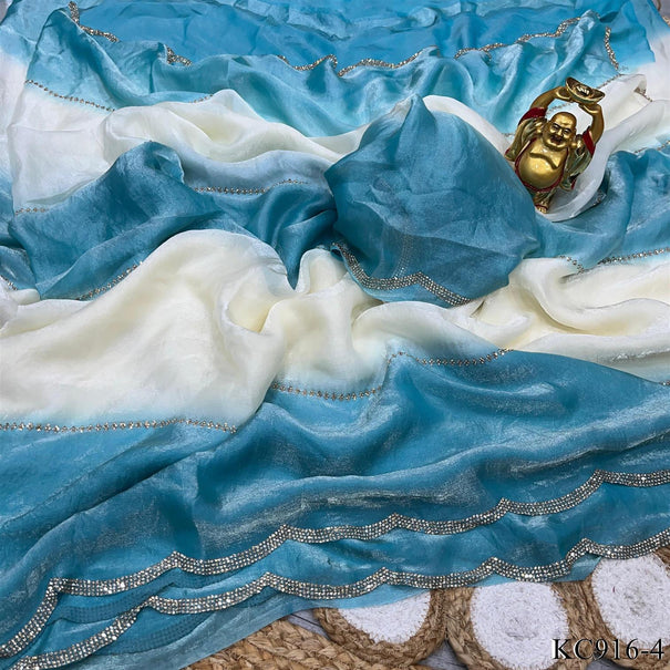 Beautifull Space Silk With Jarkhan Work Saree