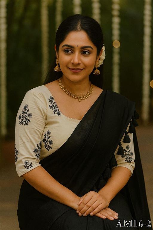 Space Silk With Silky Latkan Khadi Work Saree