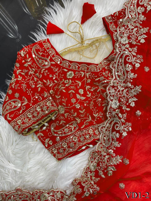 Pure Soft Fendy Silk With Embroidery Work Saree