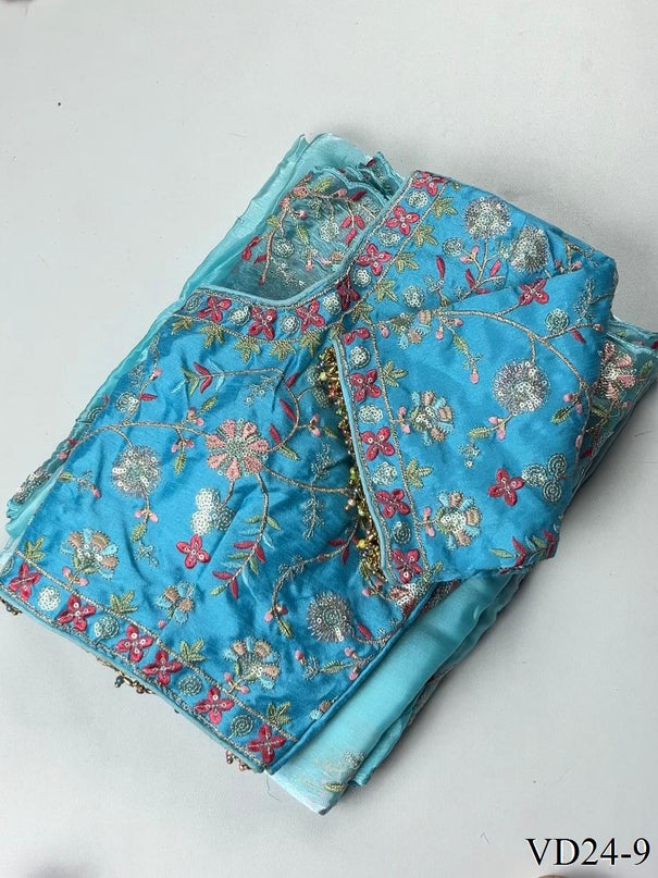 Very Soft Elegent Rich Look with Fancy Embroidery Work Saree