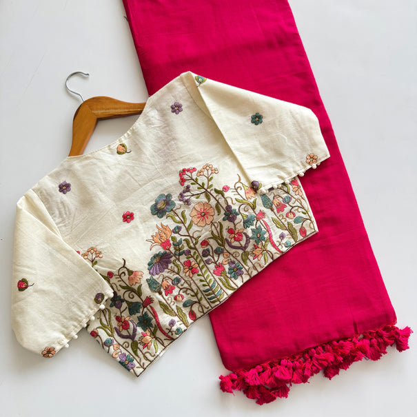 Cotton silk with digital print saree