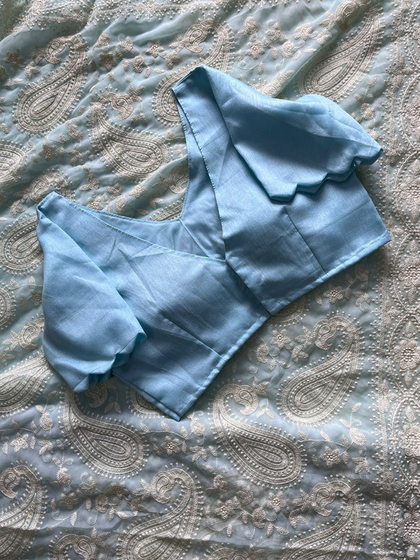 Pure Fox Georgette Chikankari Work Saree