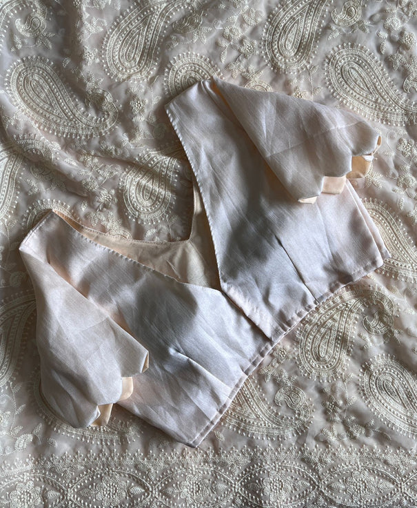 Pure Fox Georgette Chikankari Work Saree