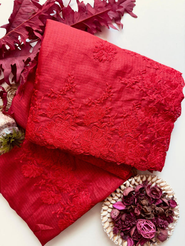 New Look Soft kota Multy Thread Work Saree