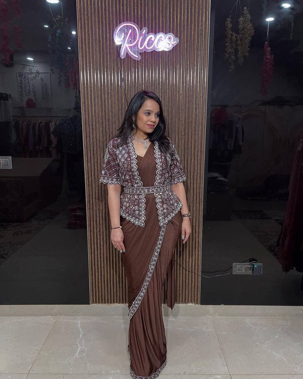 Ready To Wear Georgette Koti Saree