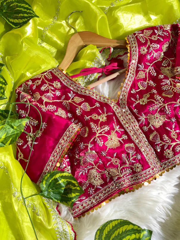 Volate Color Pure Soft Zimmt Choo Silk With Embroidery Work Saree