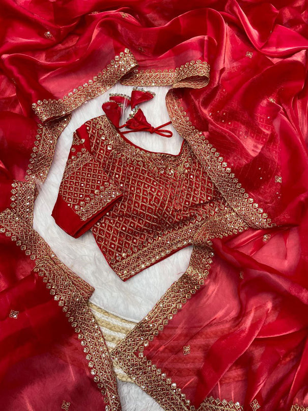 Pure Zimmy Choo Sati And Sequence Zari Work Saree