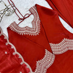 Glass Roman Silk Embroidered Farshi Shalwar Suit Set