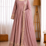 Chinon Silk 5mm Sequence Embroidery Work Gown Set