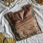 Premium Salsa Crush Mirror Work Kurta Set