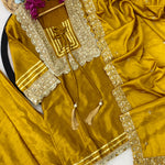 Soft Chinon Embroidery Sequence Work Top Plazzo