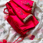 Premium Chiffon Silk Handwork Party Wear Saree