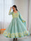 Floral Printed Organza Gown Suit Set