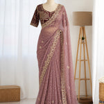 NC Moss Butti Embroidered Saree Set