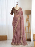 NC Moss Butti Embroidered Saree Set