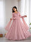 Beautiful Soft Rich Heavy Fox Georgette With Hand Work Gown Set