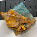 Heavy Dolla Silk Embroidered Saree Set
