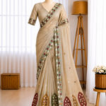 New Beautiful Linen Cotton Saree