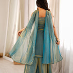 Beautiful Soft Rich Pure Fendy Silk With Fancy Embroidery Work Sharara Set