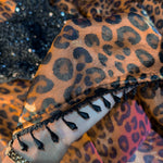 Two Tone Fandy Satin Leopard Print Saree Set