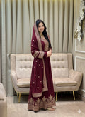 Black Color Blooming fox Georgette Heavy Embroidery Work Gown