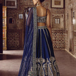 Premium Heavy Slub Silk With Beautiful Thread Embroidery Work Lehenga