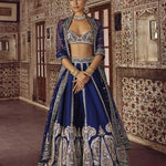 Premium Heavy Slub Silk With Beautiful Thread Embroidery Work Lehenga