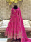 Pink Color Chinon Silk With Embroidery Work Beautifull Gown