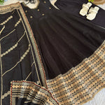Designer Chinon Silk Heavy Sequence Work Anarkali Set With Dupatta