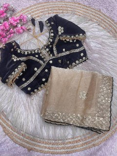 Jimmy Choo coding sequiece work saree