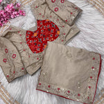 Natural Chinnon Silk With Sequience Work Saree