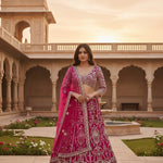 Wedding Special Butterfly Net With Coding Embroidery Work Lehenga