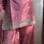 Elegant Pure Jimmy Chu Silk Top-Plazzo Set with Dupatta