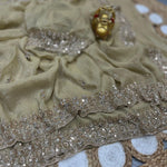 Beautifull Crunchy With Shine Adorned Sequience Work Saree