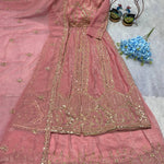 Havy Crunchi Silk With Embroidery Work Gown Lehenga