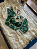 Designer pure Chinon Saree With Sobber Kachi Gota Work saree