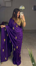 Most Viral Soft Chinnon With Real Mirror Work Saree
