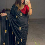 Most Viral Soft Chinnon With Real Mirror Work Saree