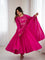 Pink Color Chanderi Silk With Hand Work Anarkali