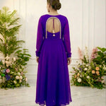 Beautiful Fox Georgette Anarkali Suit With Sequence Embroidery And Moti Lace Work