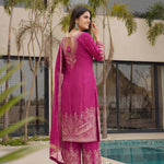 Beautifull Chinon Silk With Sequience Work Top Sharara