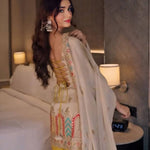 Heavy Chinon Silk With Thread & Sequience Work Top Sharara