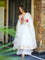 White Color Crunchy Chiffon With Hand Work Anarkali