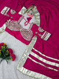 Sky Color Soft Georgette Gotta Patta Work Saree