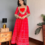 Beautifull Faux Georgette Embroidery Work Kurti