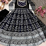 Beautifull Chinon Silk With Digital Print Work Gown