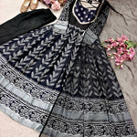 Beautifull Chinon Silk With Digital Print Work Gown